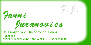 fanni juranovics business card